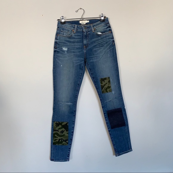 MissMe Vintage • Blue Camo Distressed Skinny Jeans - Picture 2 of 6